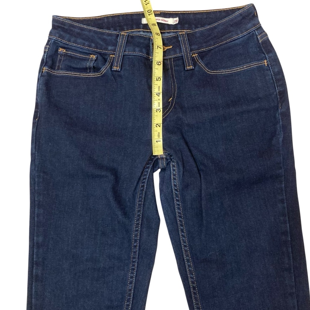 Levi’s 535 Super Skinny Dark Wash Jeans, Leggings, Jeggings, Women’s 28 - Picture 8 of 9